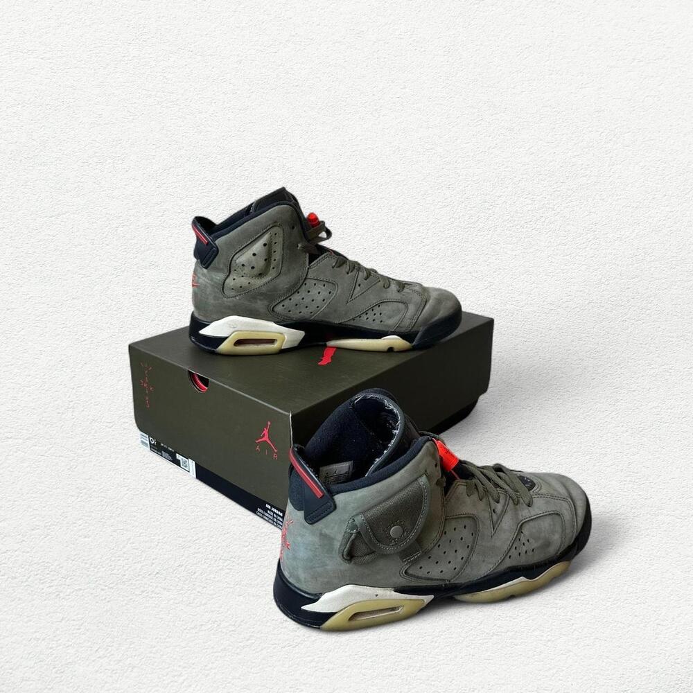 Cactus Jack x Nike Air Jordan 6 Retro SP (GS) in Medium Olive & Infrared Black